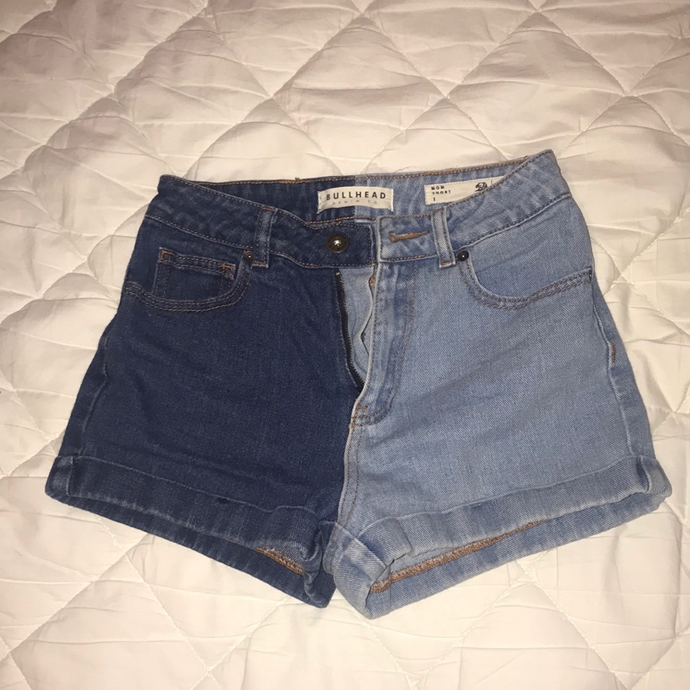 Two toned mom shorts
